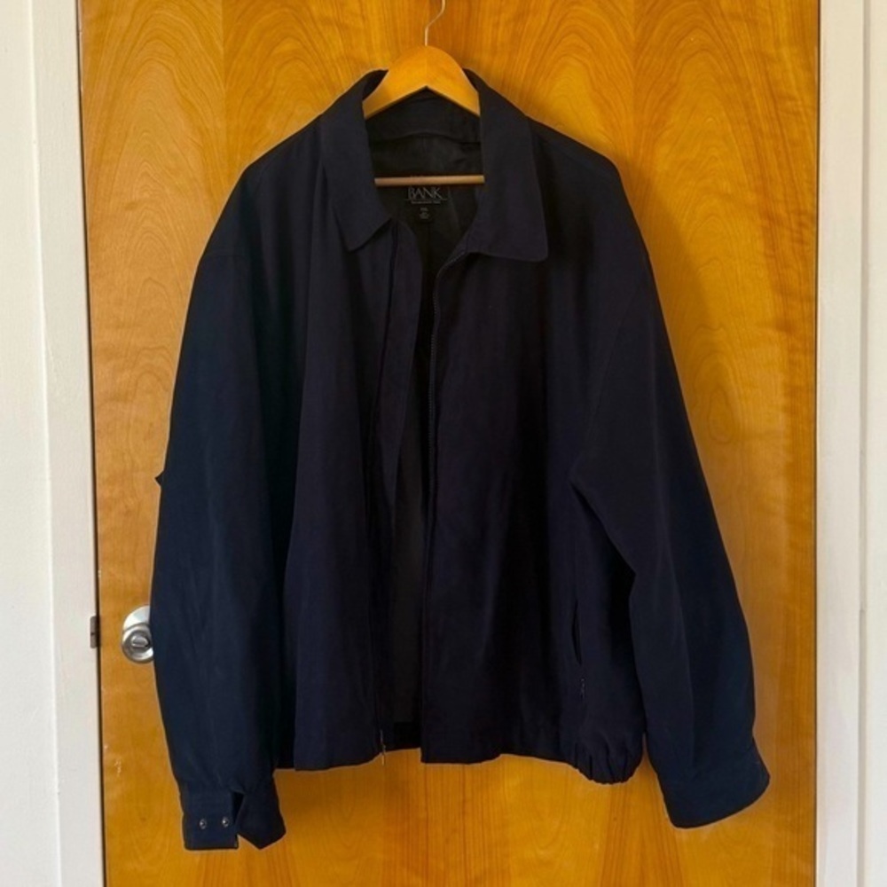 Jos. A. Bank Classic Navy Blue Zip-up Jacket in Men’s XXL